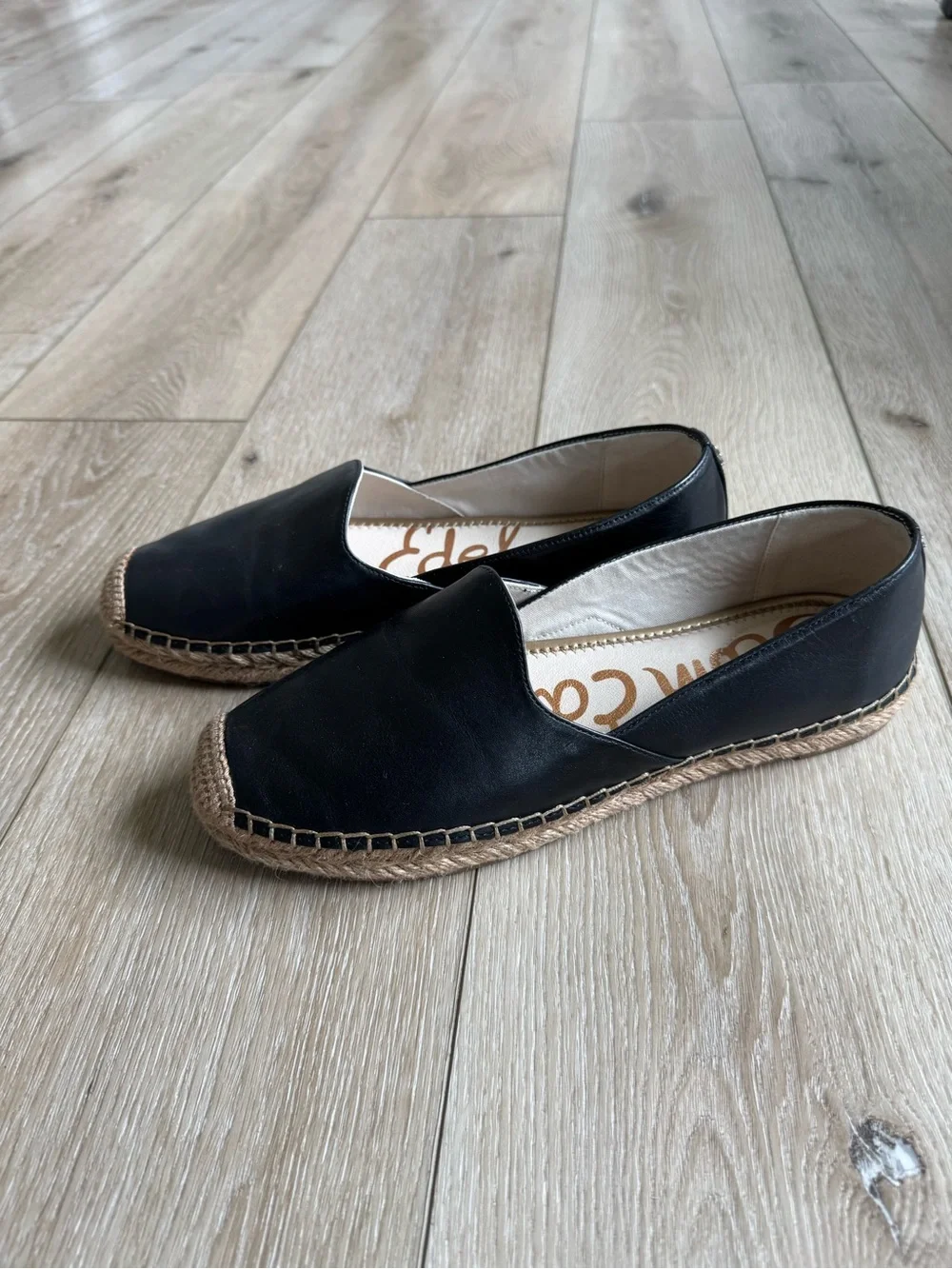 Sam Edelman Black Slip-On Espadrille Flats